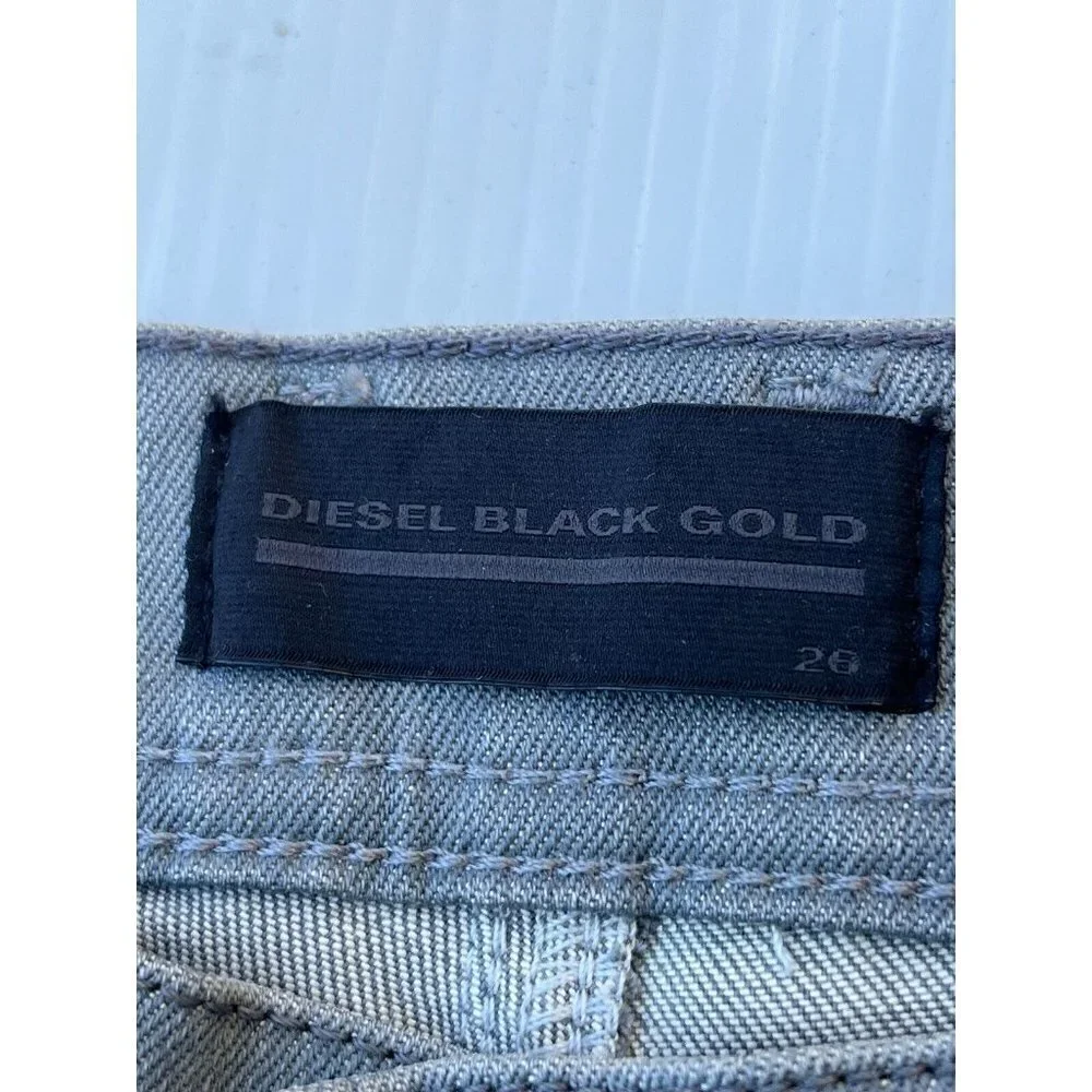 DIESEL Black Gold Women's Gray Type-1740 5 Pockets Crop Jeans Size 26 - Picture 8 of 15